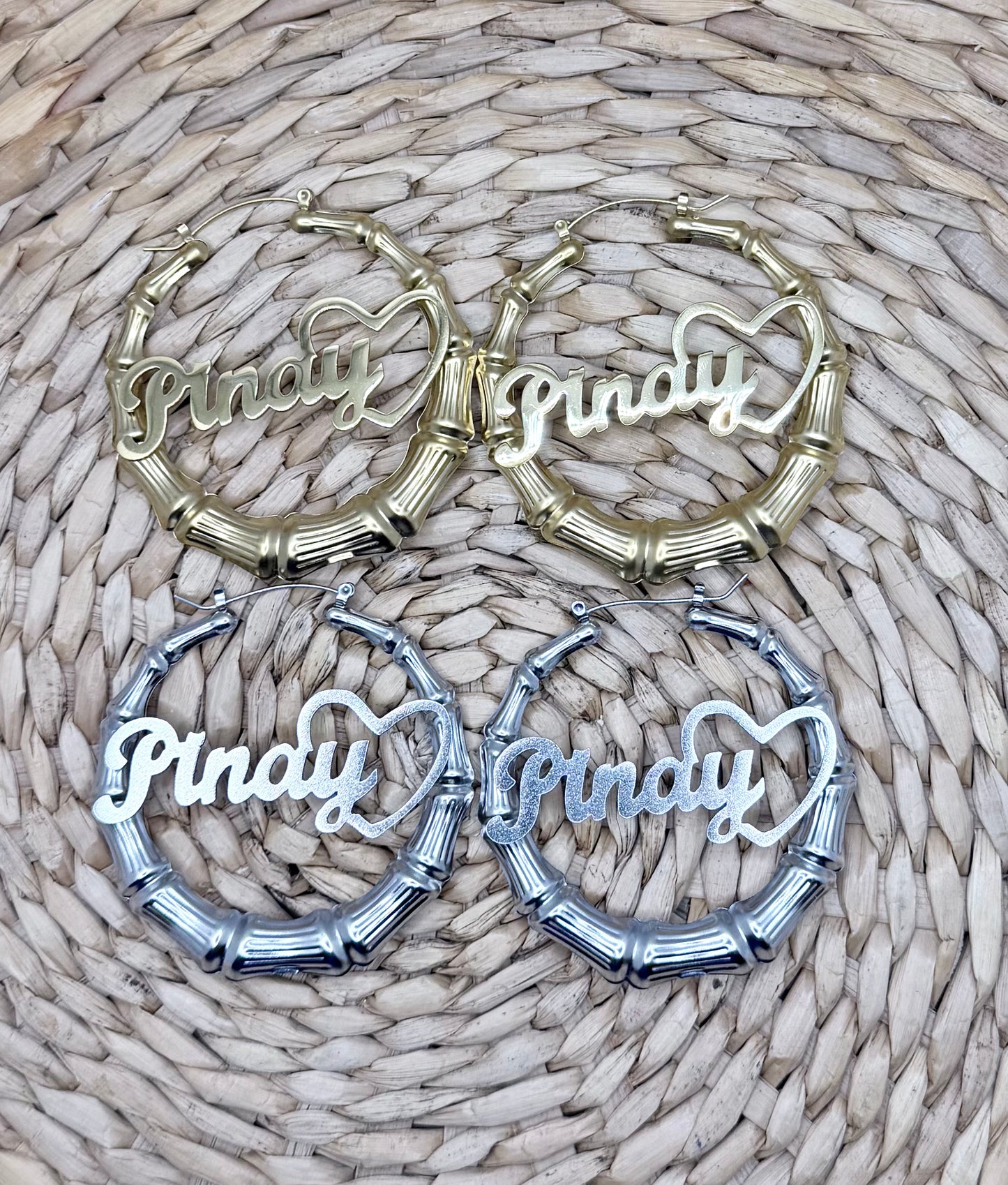 Pinay Bamboo Hoops Earrings