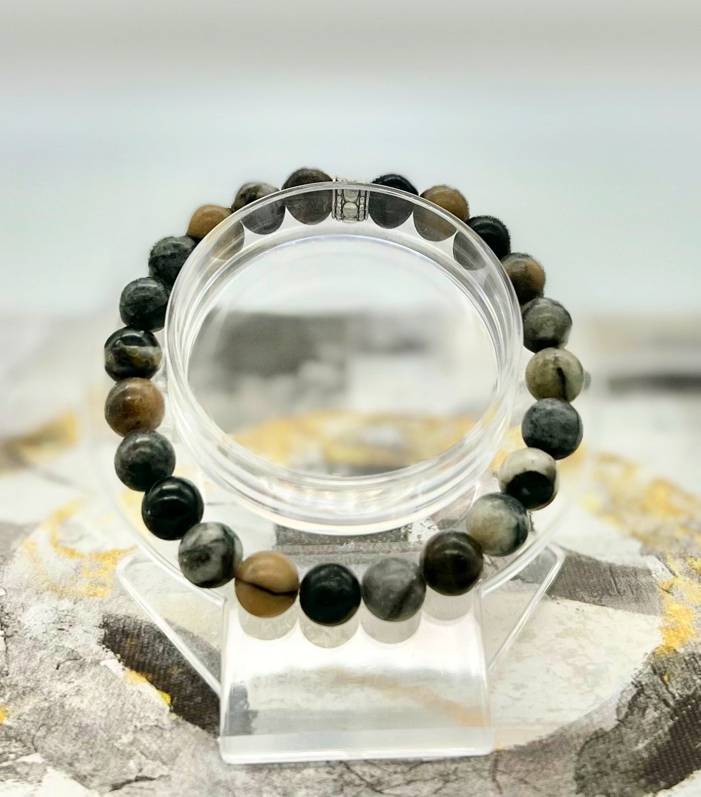 Black Network Agate