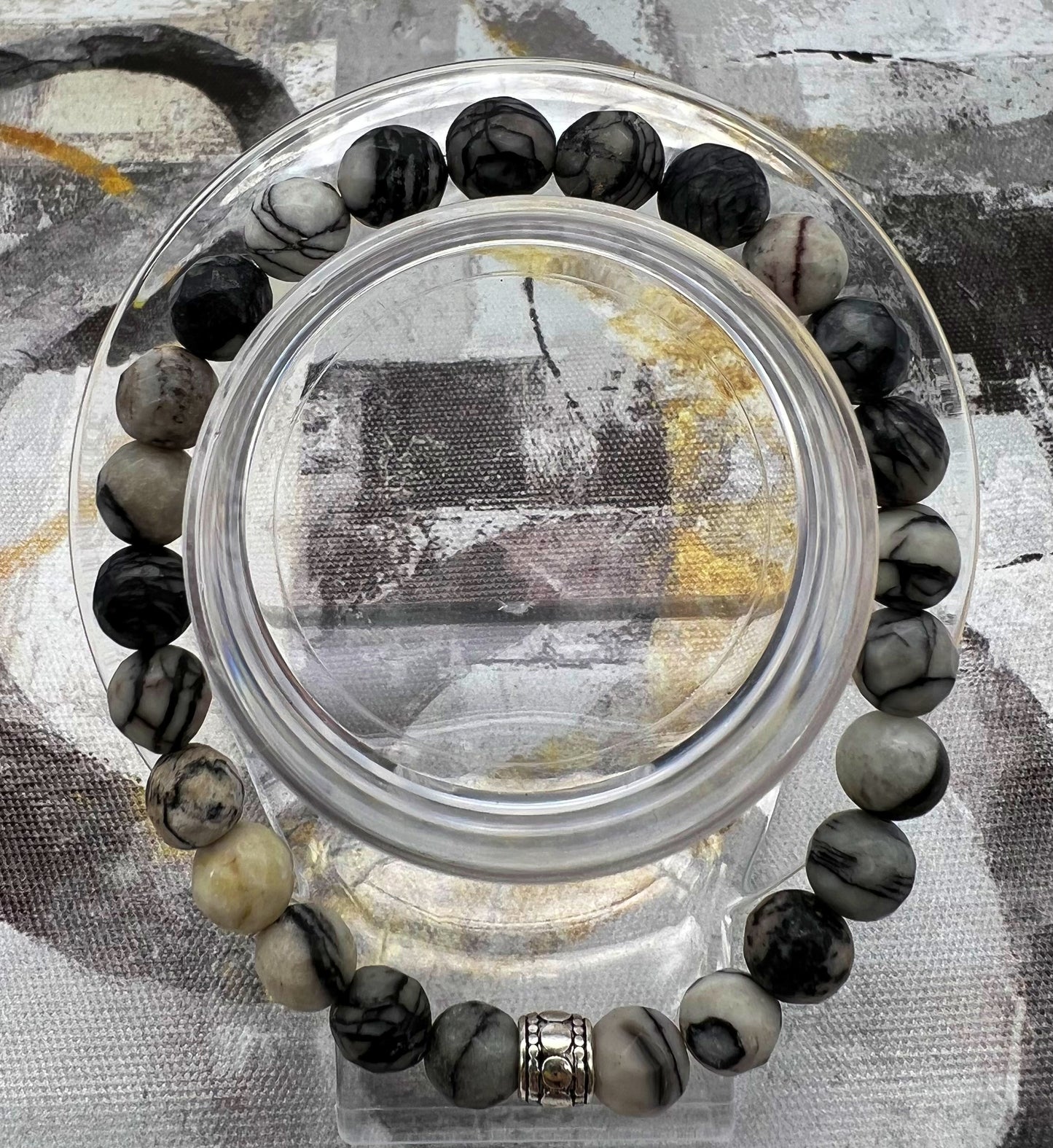 Black Network Agate