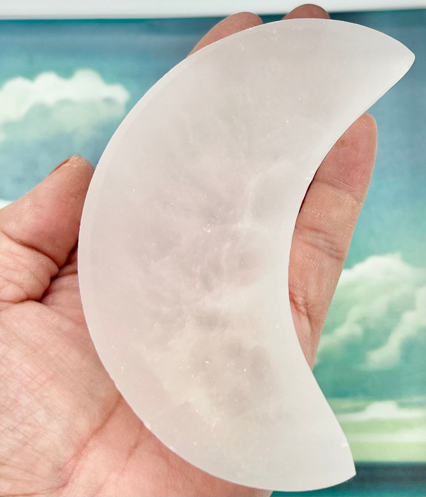 Selenite Half Moon Bowl