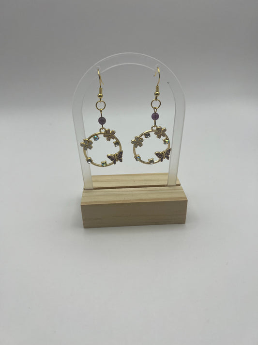 Butterfly Purple Earrings