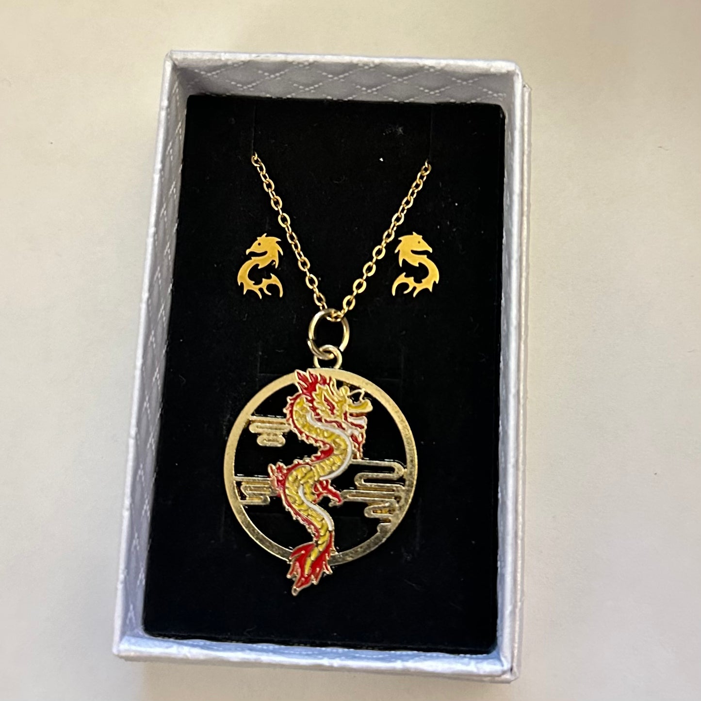 Red Dragon Jewelry Set