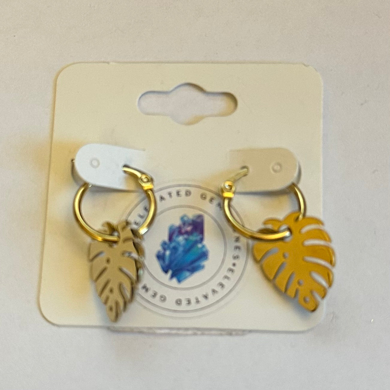 Monstera Small Hoop Earrings