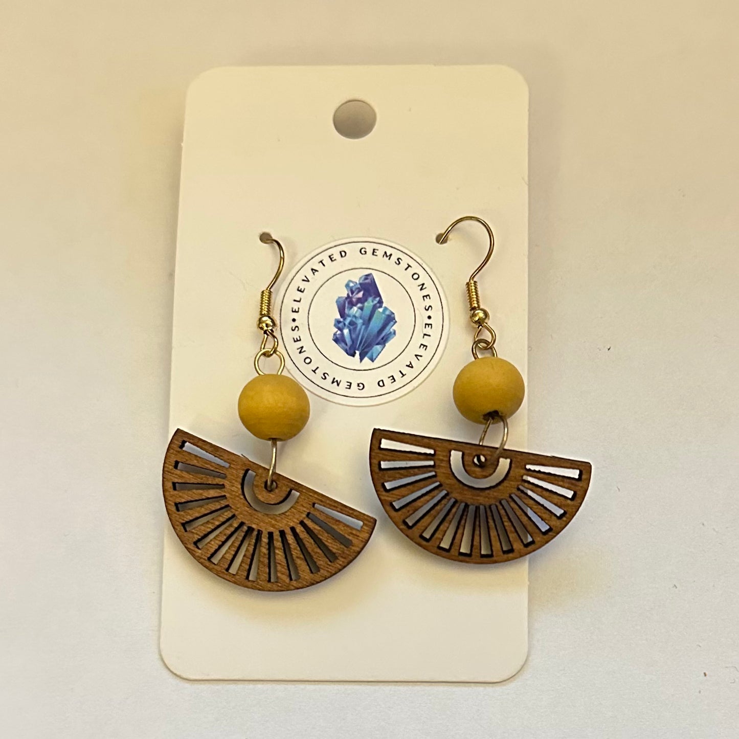 Wood Fan Earrings