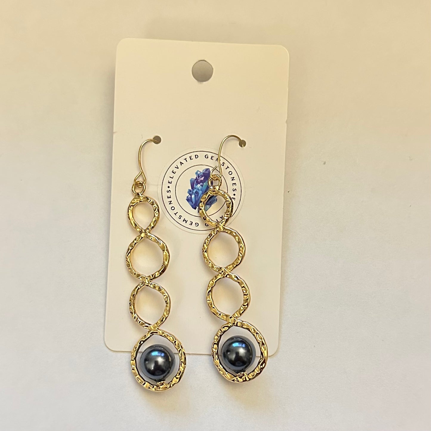 Circle Shell Pearl Dangle Earring