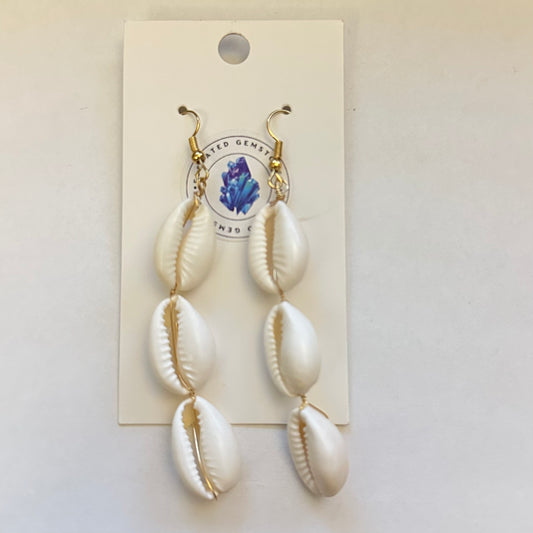Cowrie Shell Dangle Earrings