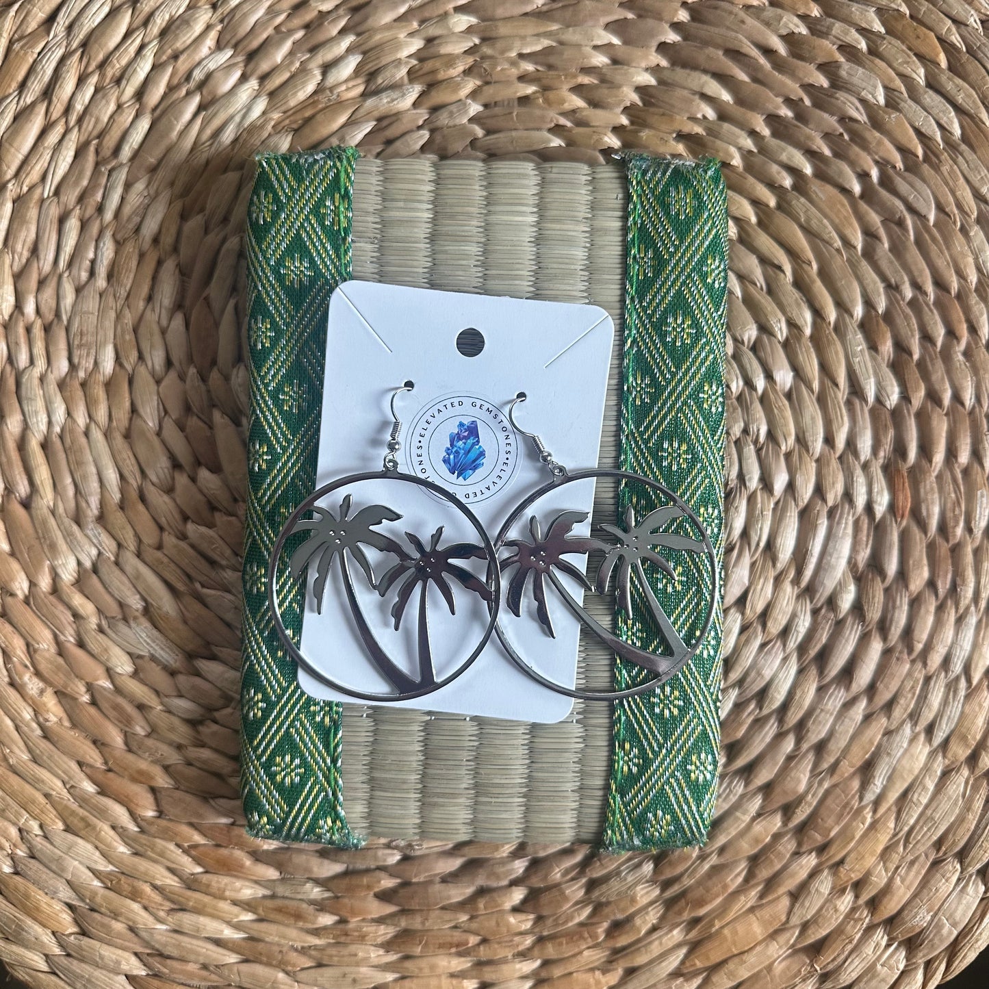 Palm Tree Hoop Earring