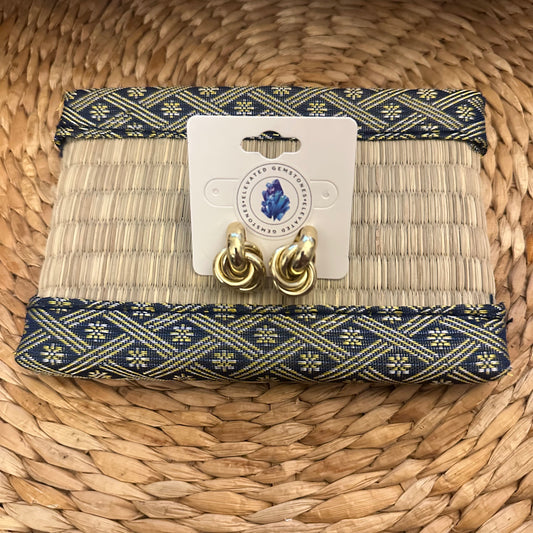 Two Twist Circle Earrings