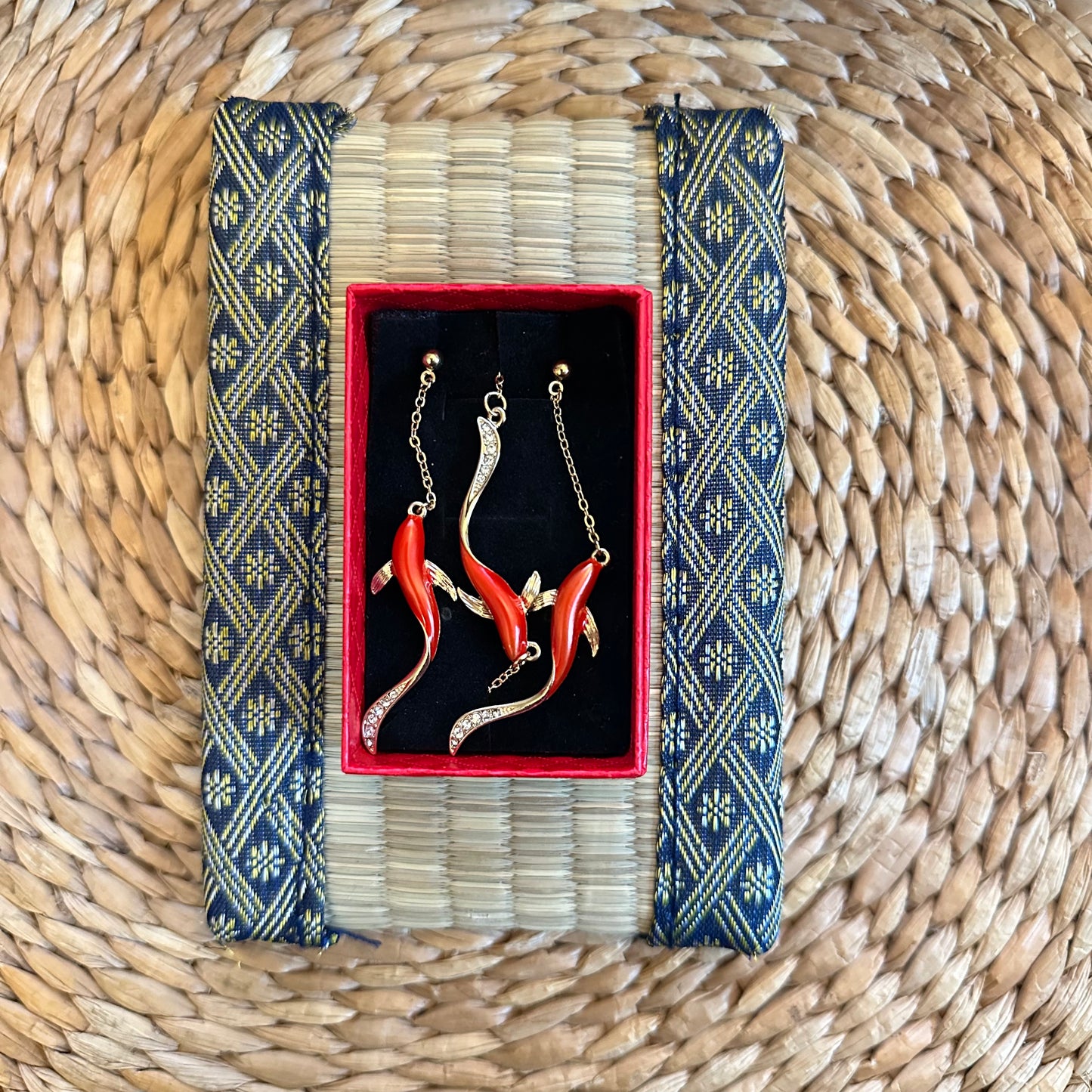 Red Fish Jewelry Set