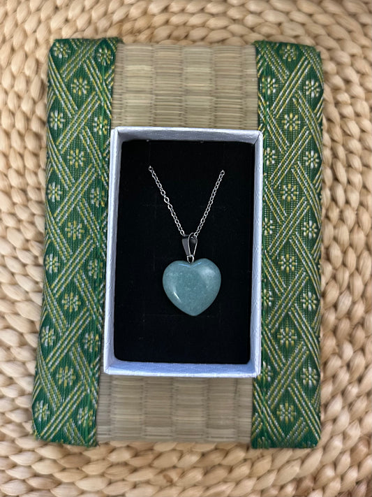 Green Aventurine Heart Necklace
