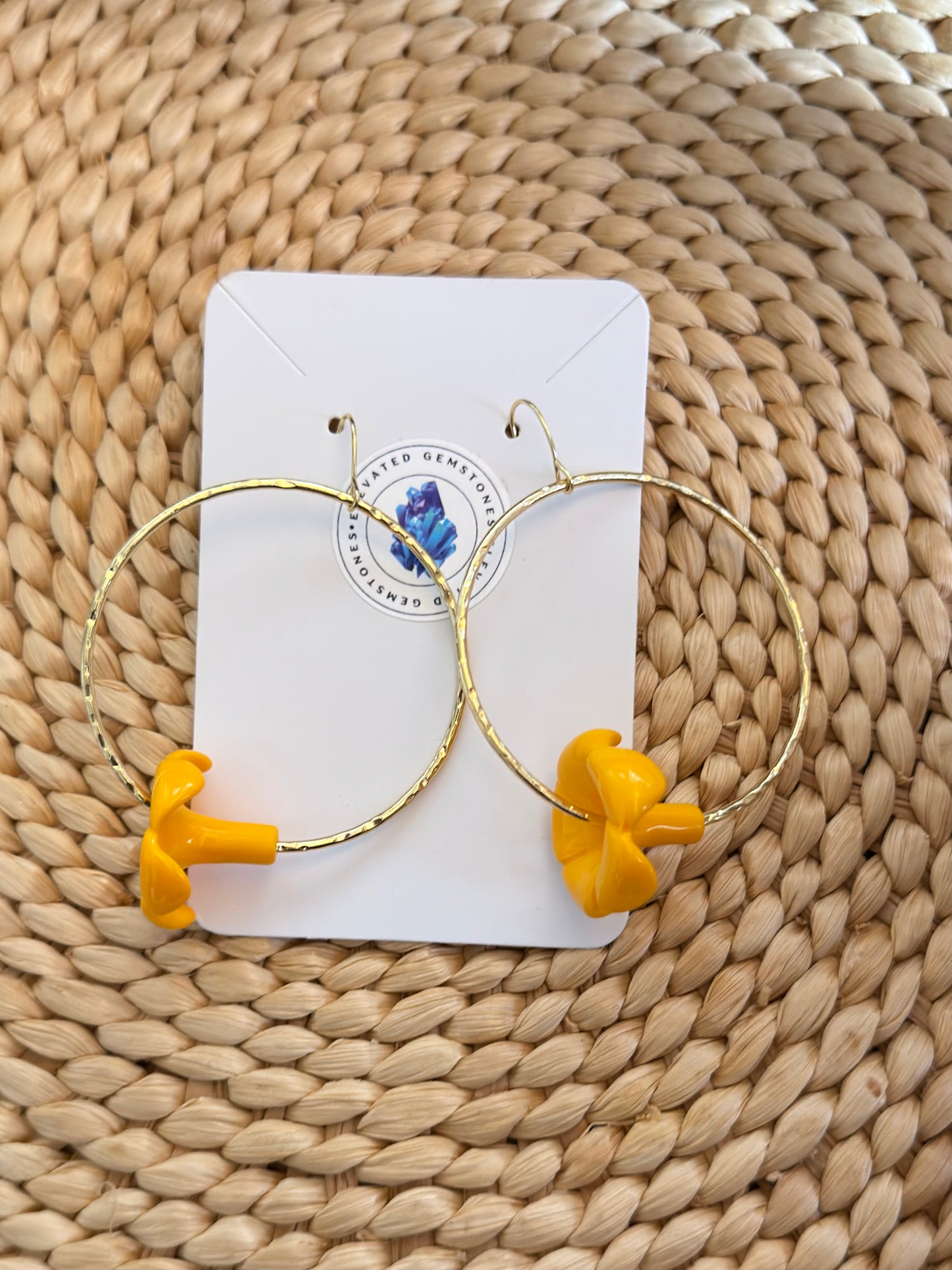 Orange Puakenikeni Earrings