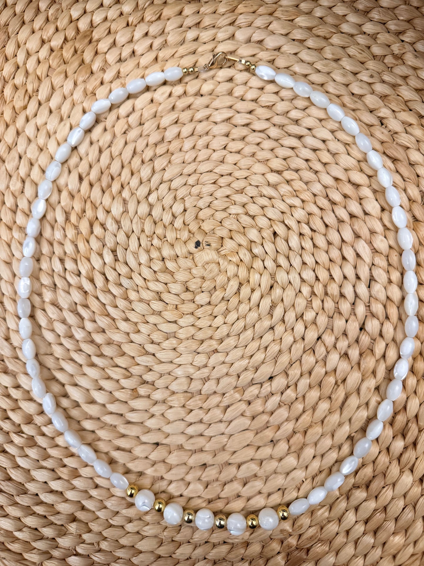 White Mother Of Pearl Necklace