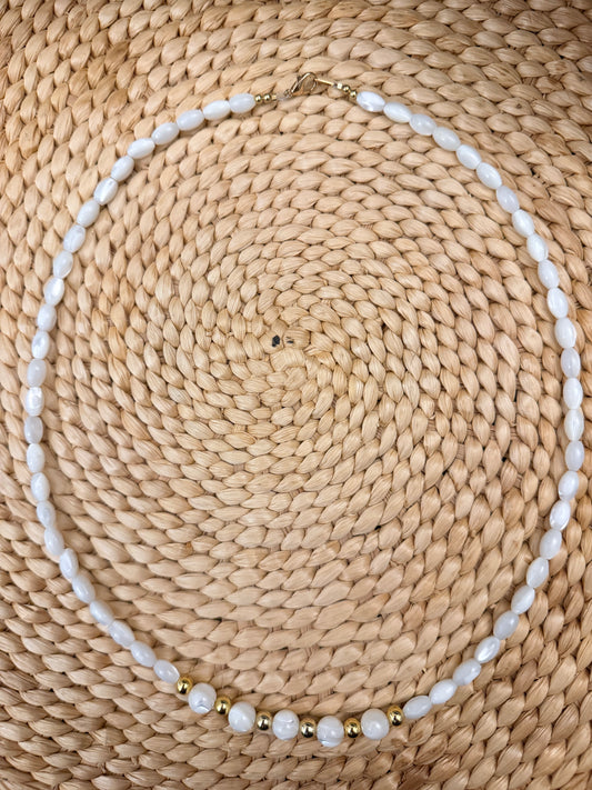 White Mother Of Pearl Necklace
