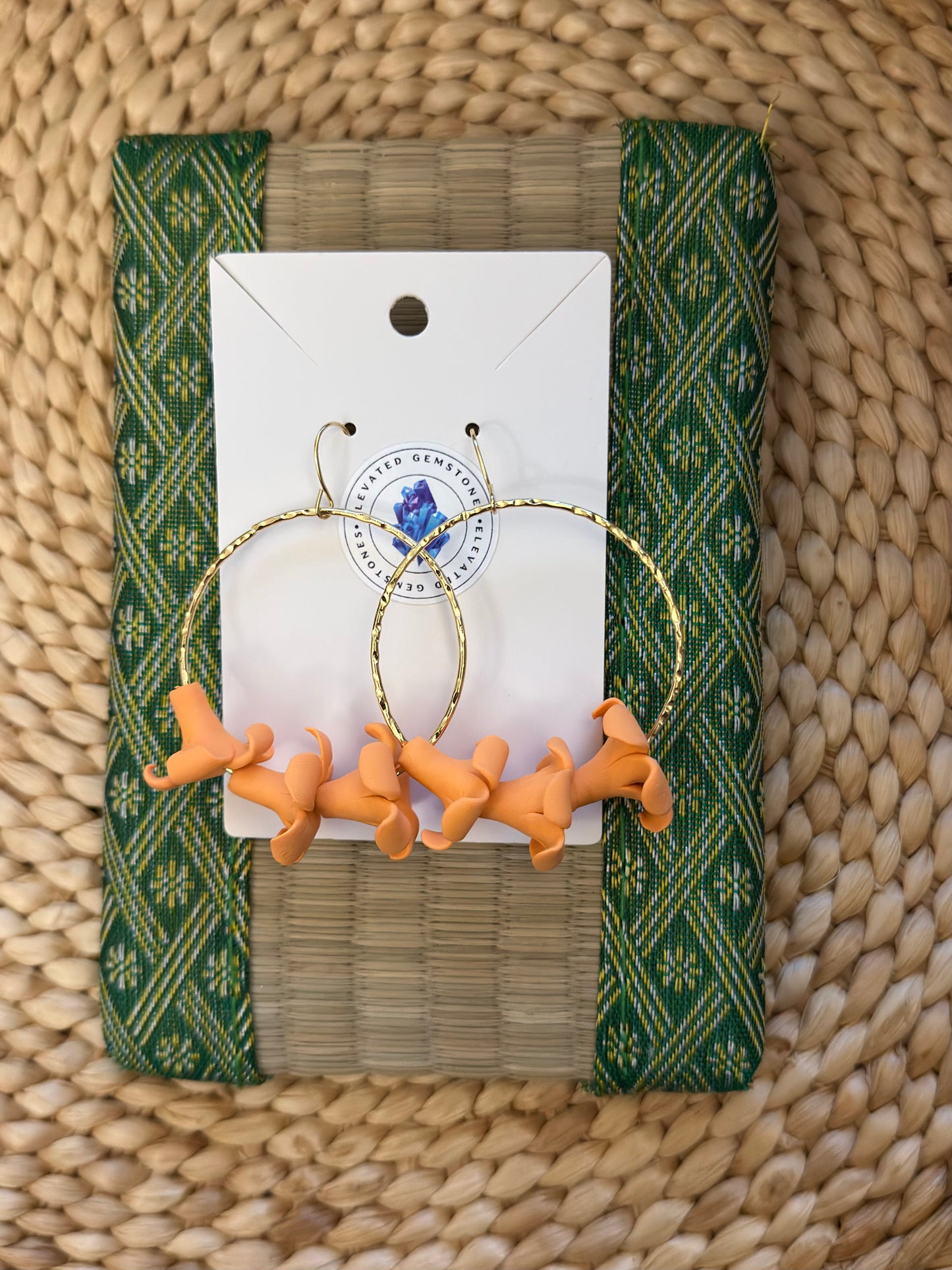 Orange 3 Puakenikeni Earrings
