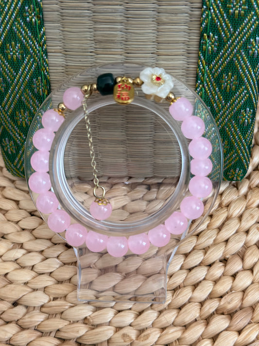 Cherry Blossom Bead Bracelet