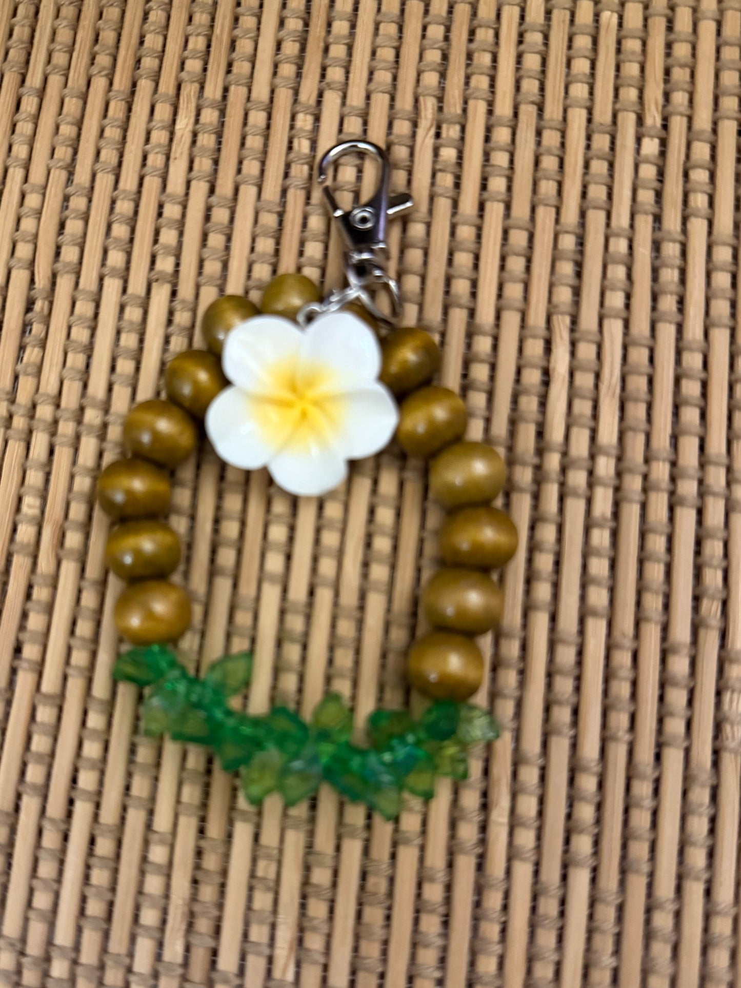 Green Fern Pua Lei Keychain