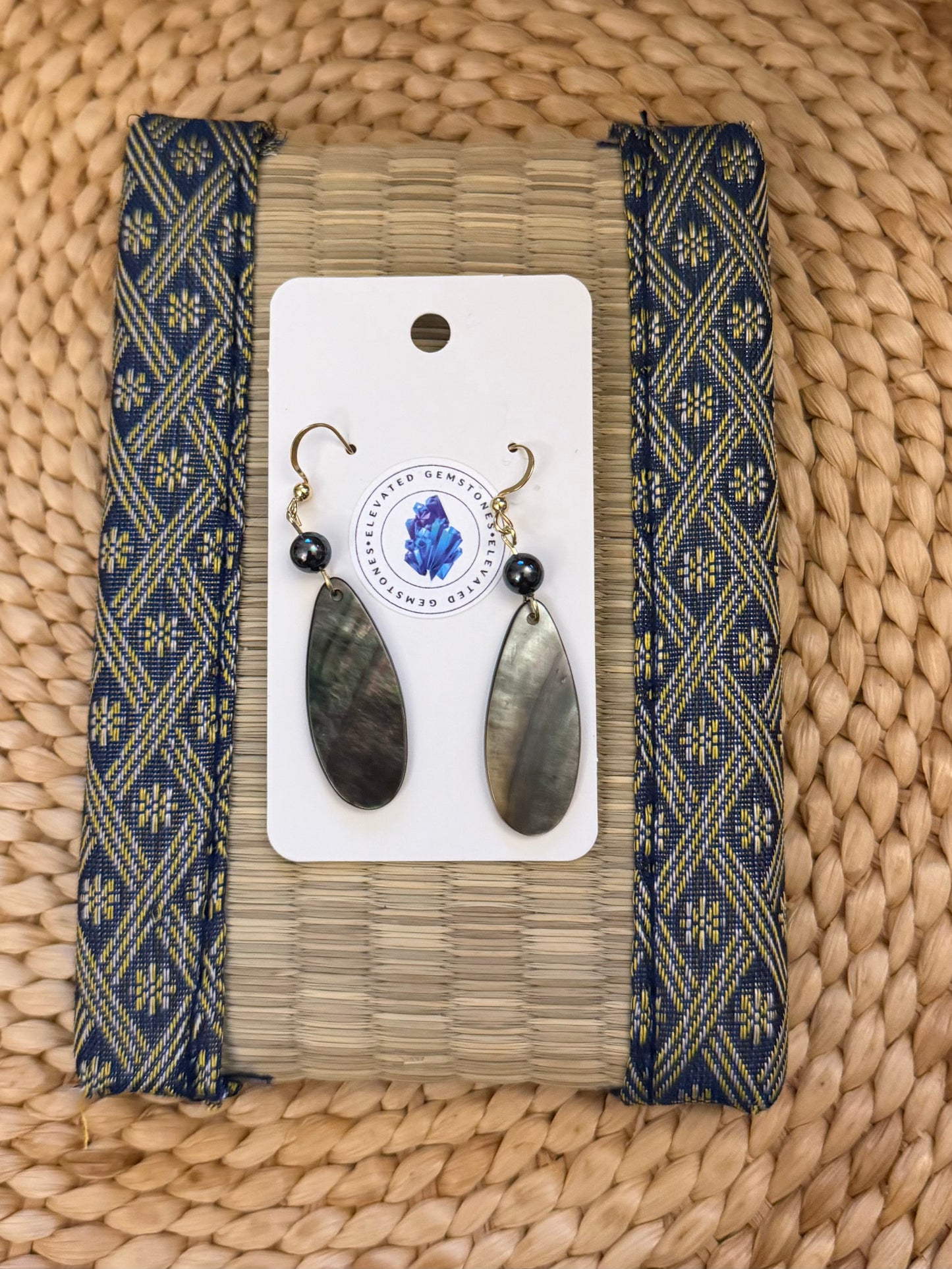 Peacock Pearl Abalone Earrings