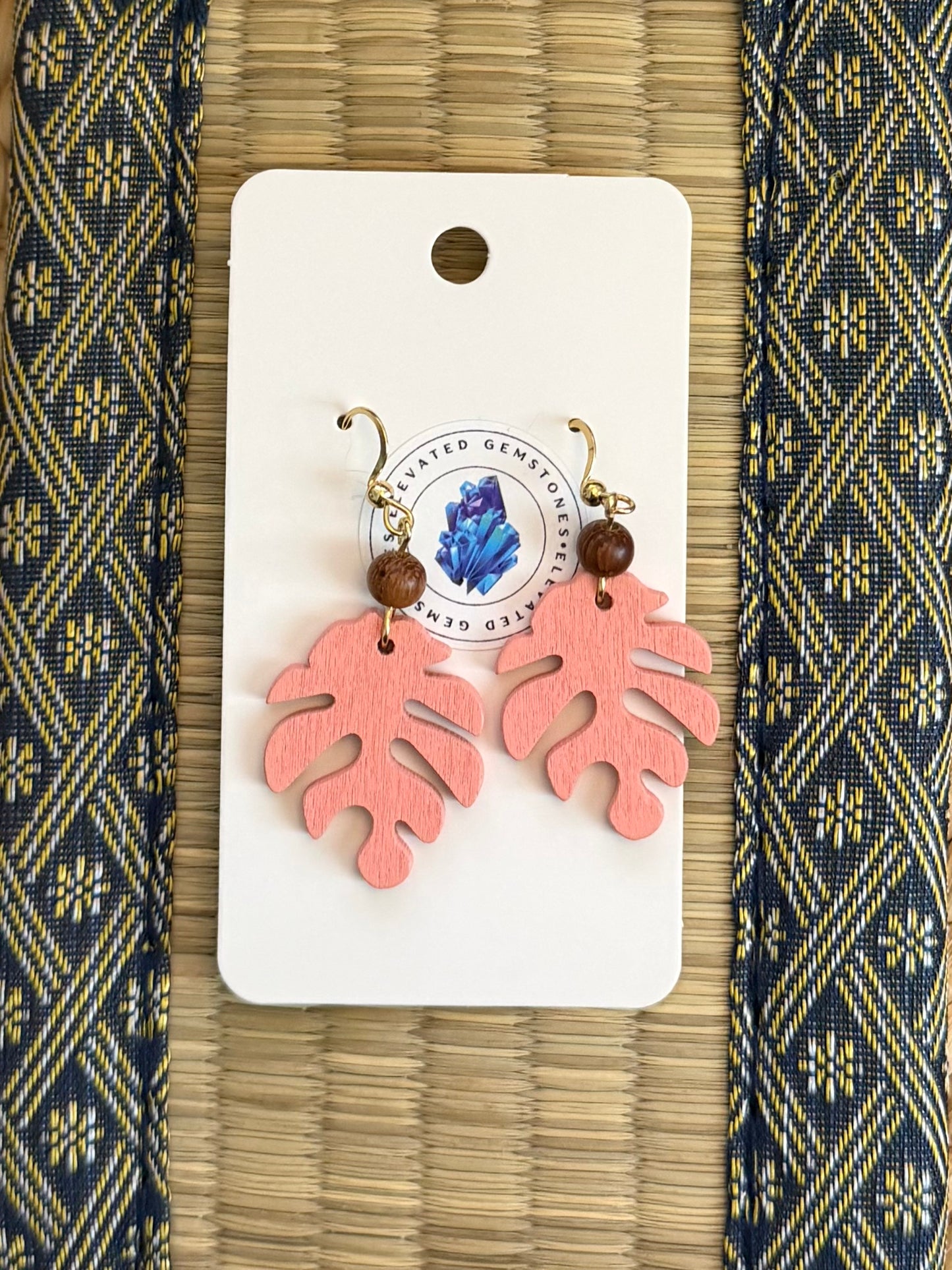 Filipino Wood Bead Earrings