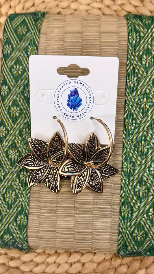 Tribal Flower Earrings