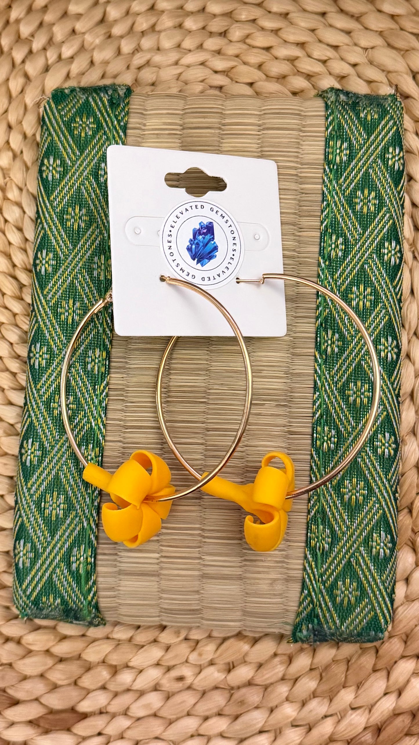 Orange Puakenikeni Earrings