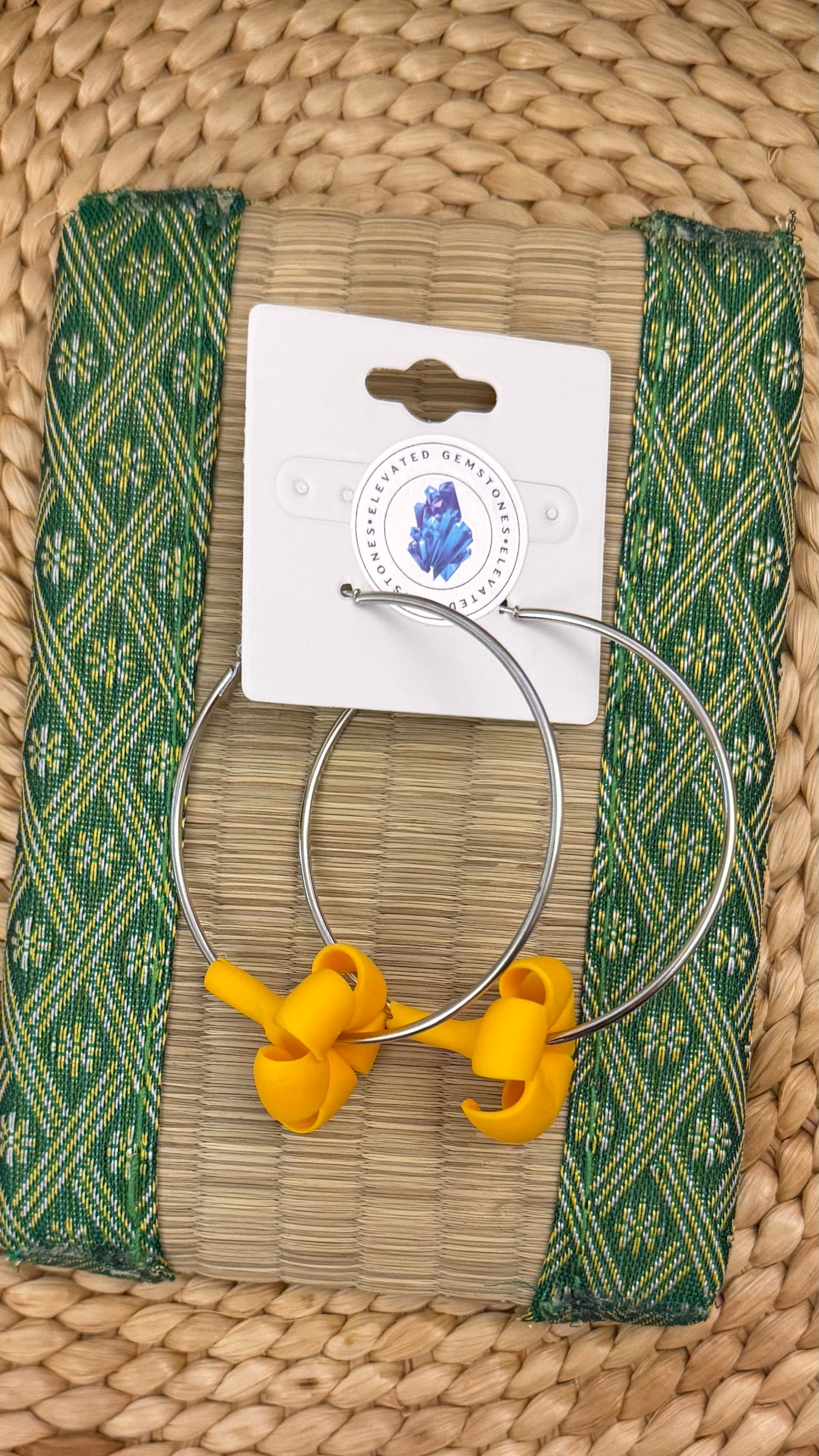Orange Puakenikeni Earrings