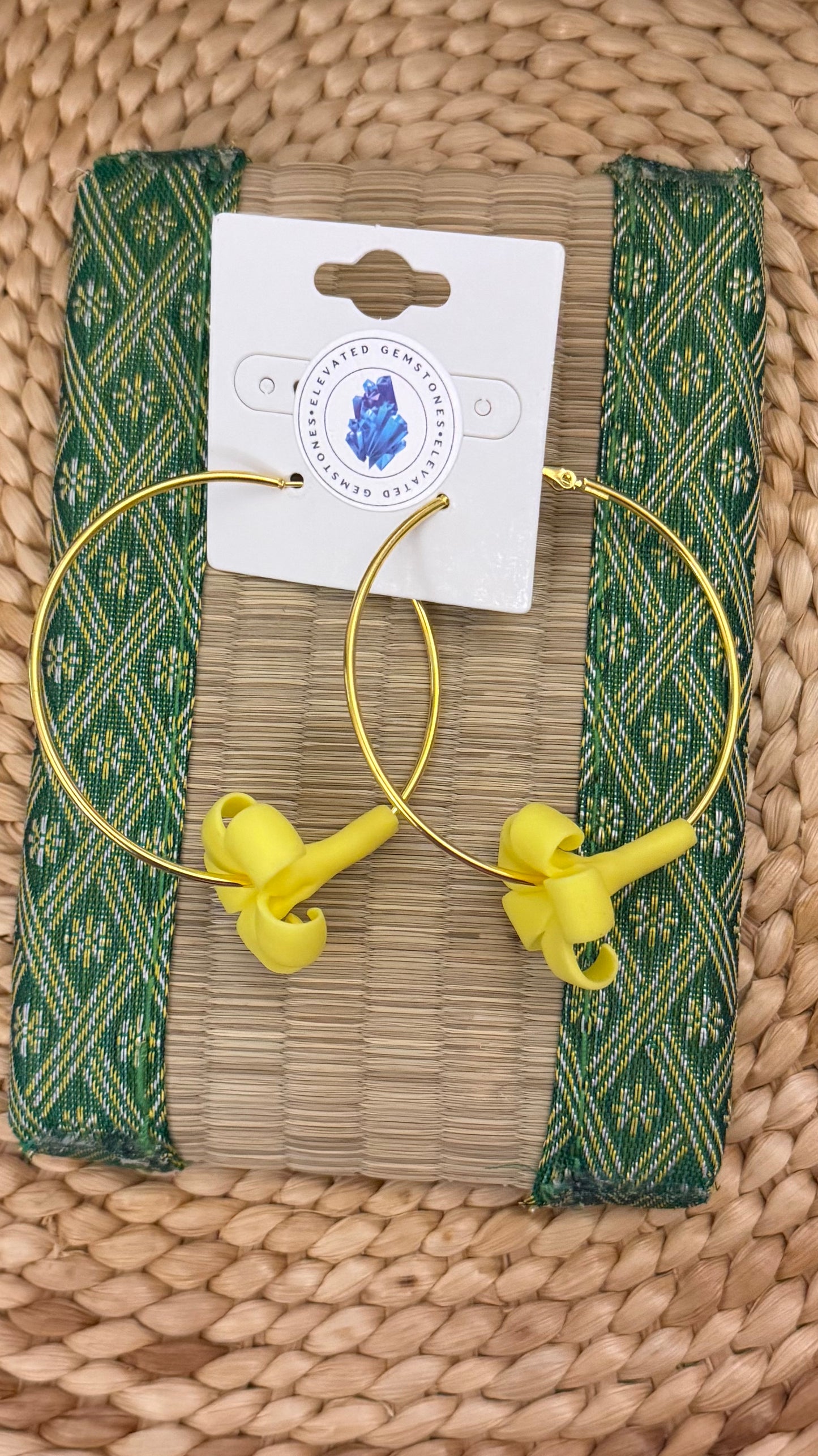 Yellow Puakenikeni Earrings