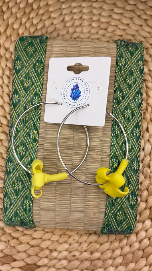 Yellow Puakenikeni Earrings