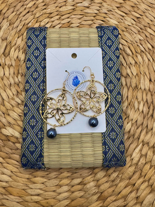 Star Flower Dangle Earrings