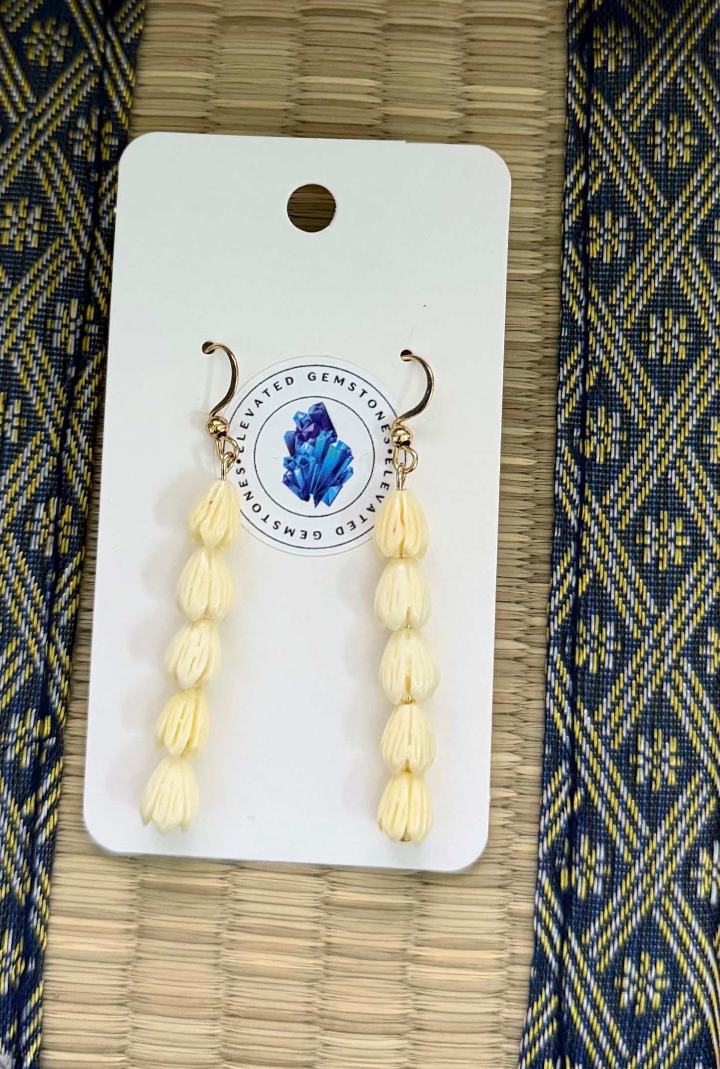 Pikake Jasmine Small Flower Dangle Earrings