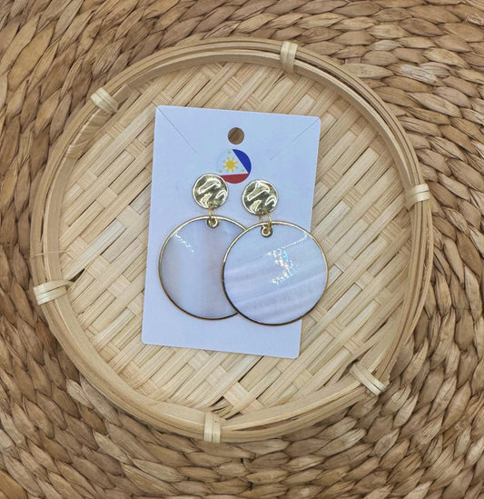 Capiz Shell Round Earring