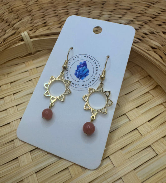 Sunstone Sun Earrings