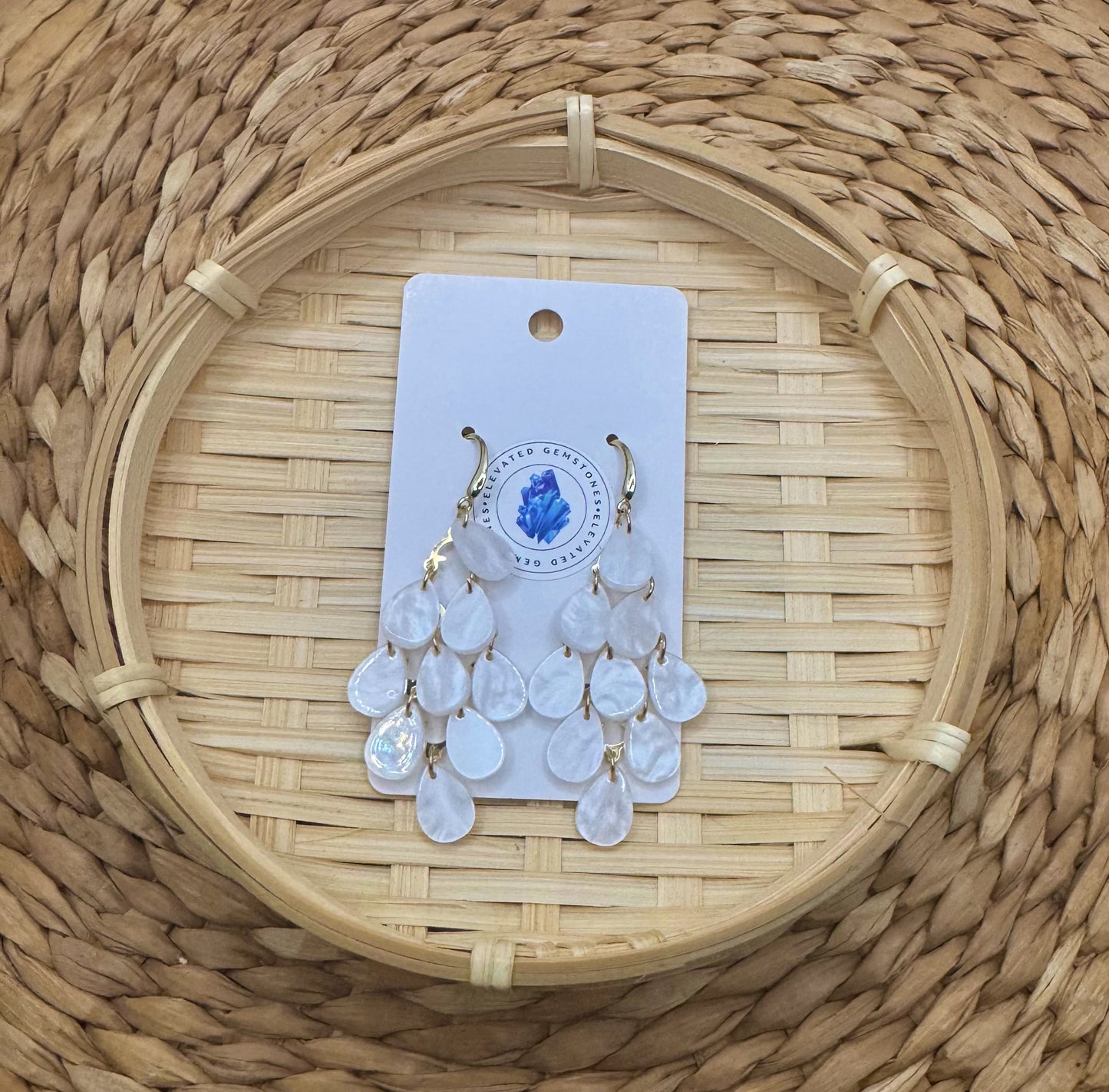 White Shell Teardrop Earring