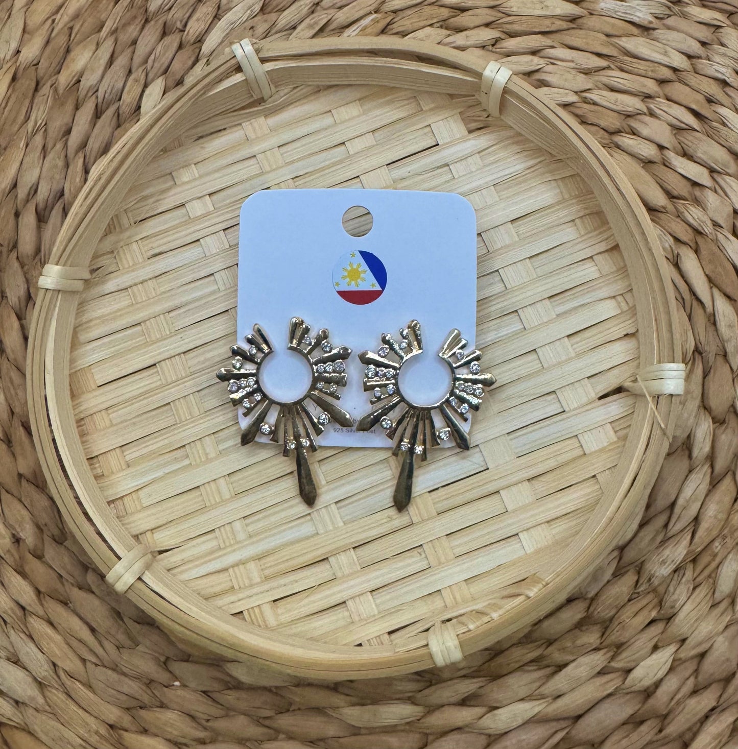 Gold Sun Earrings