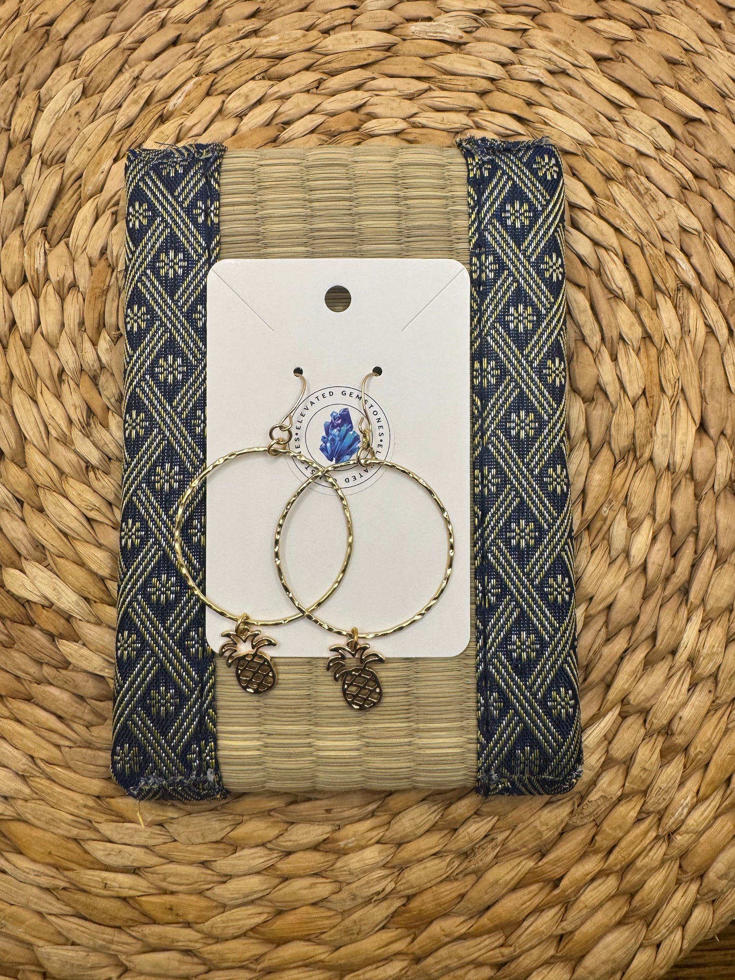 Pineapple Hoop Earrings