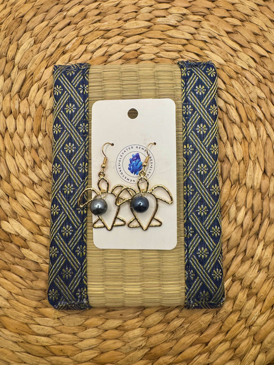Turtle Pearl Earrings