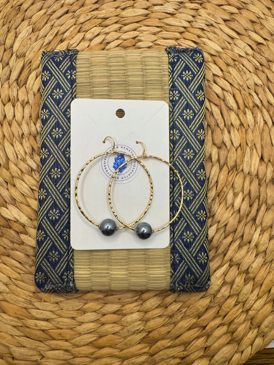 Circle Drop Hoop Earring