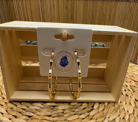 Bamboo Hoop Earrings