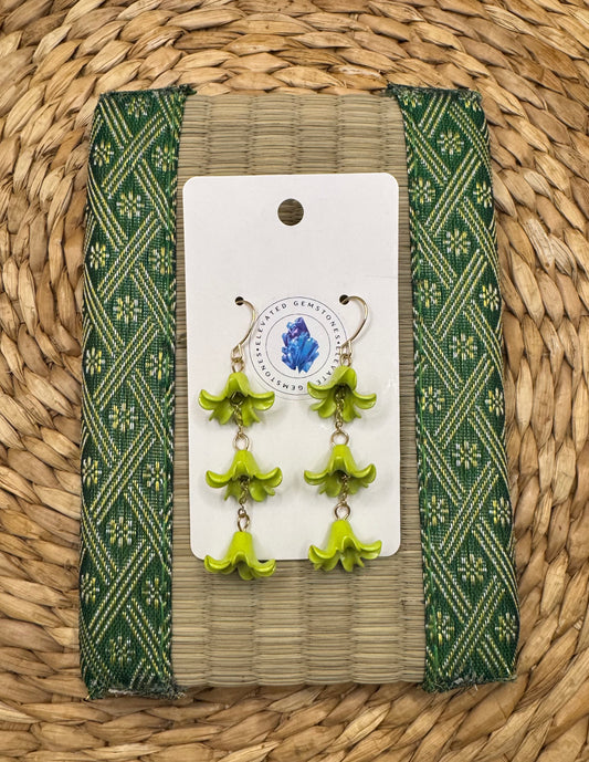 Trumpet Flower Tassel Earrings