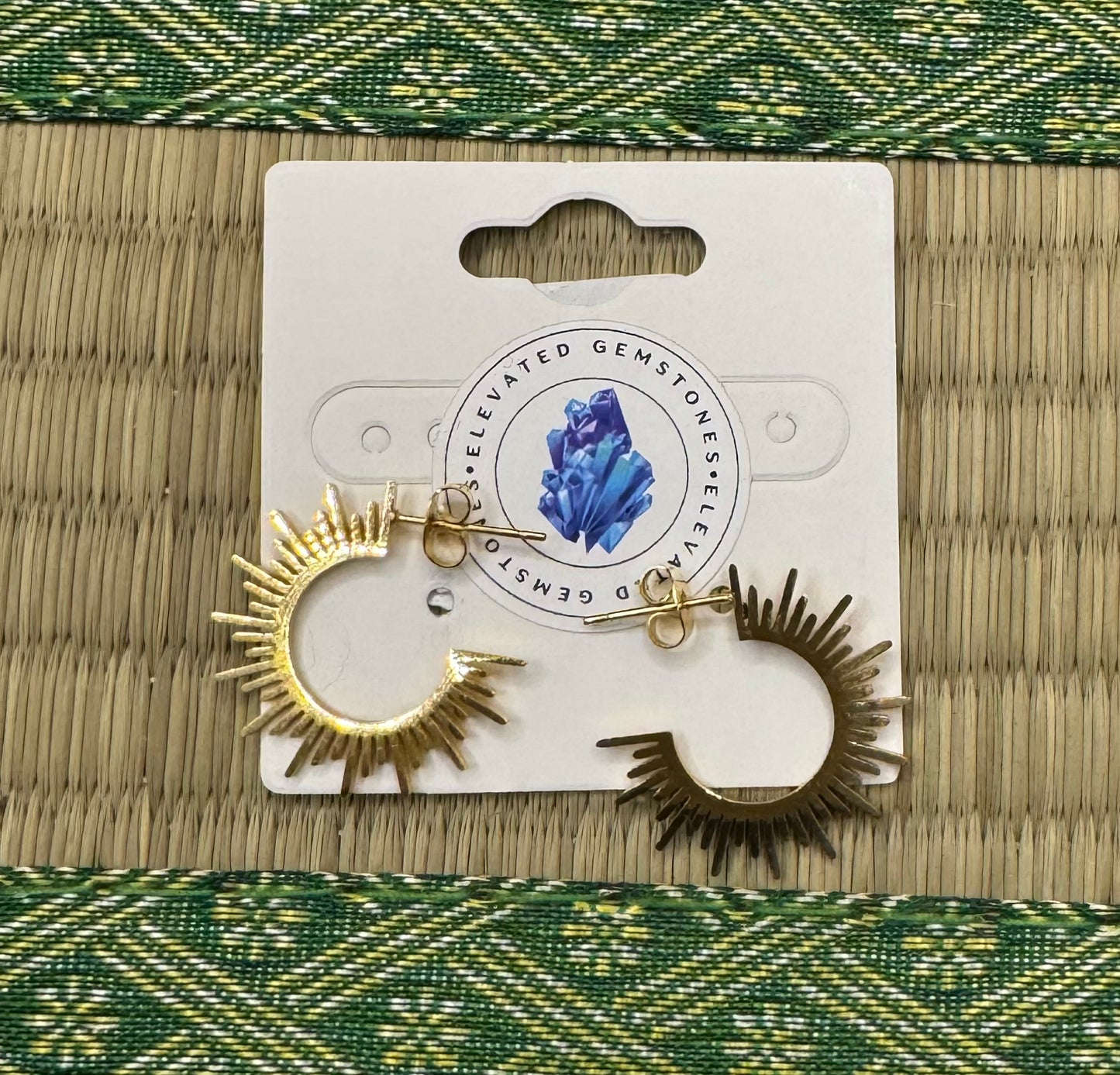 Sunburst Mini Hoop Earrings