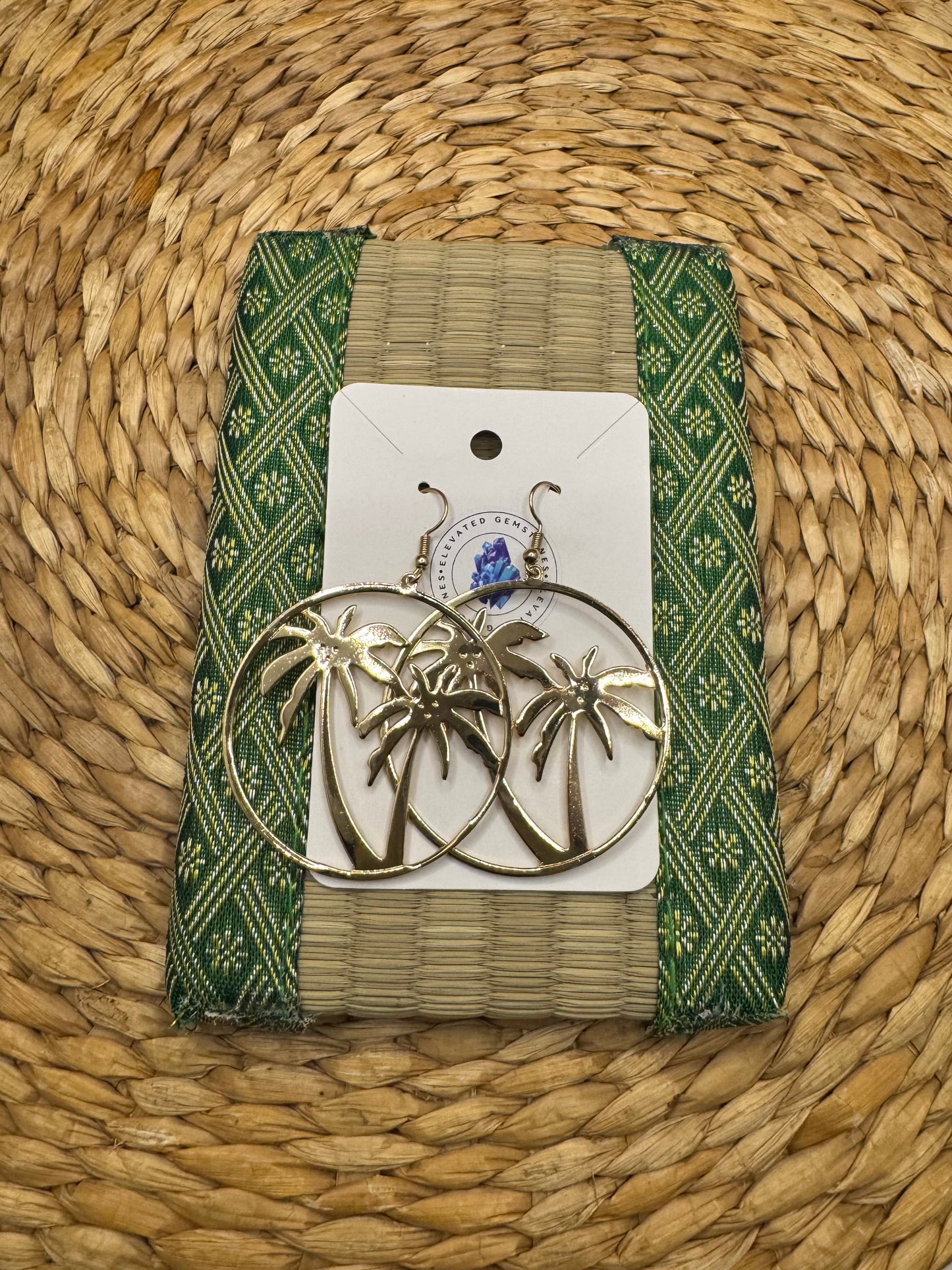 Palm Tree Hoop Earring