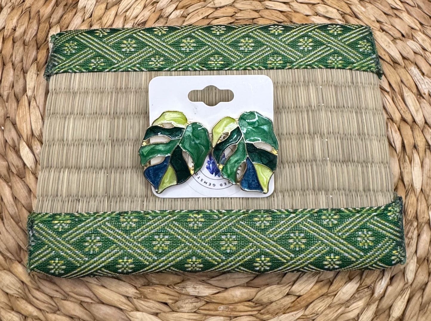 Green Leaf Earrings