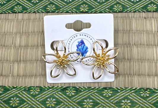 Flower Clip On Earrings