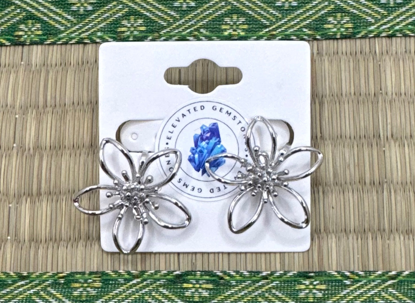 Flower Clip On Earrings