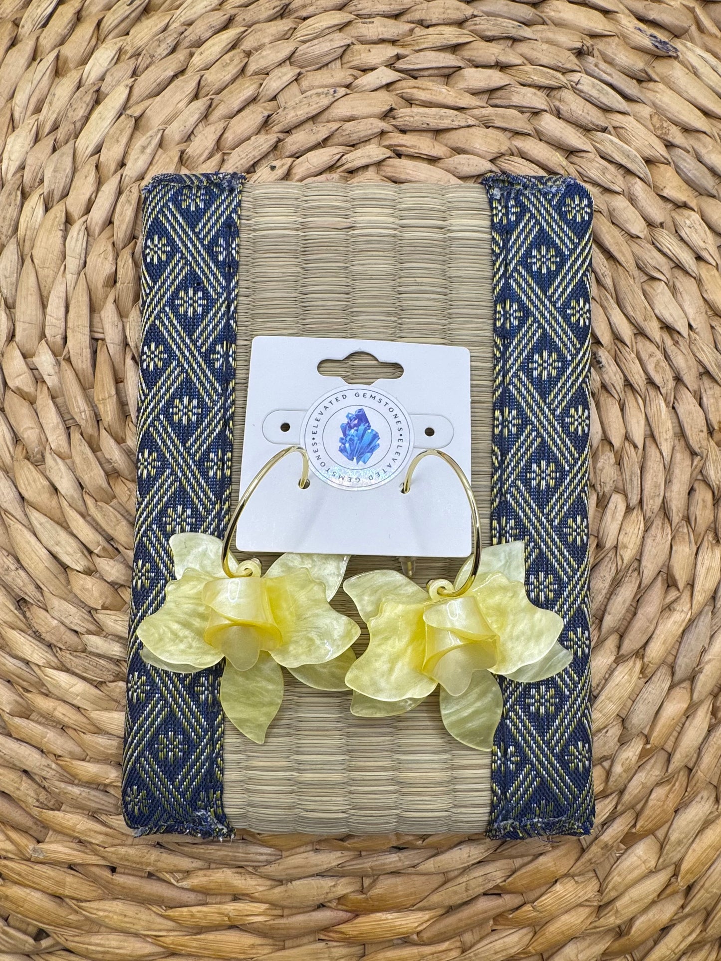 Retro Flower Hoop Earrings