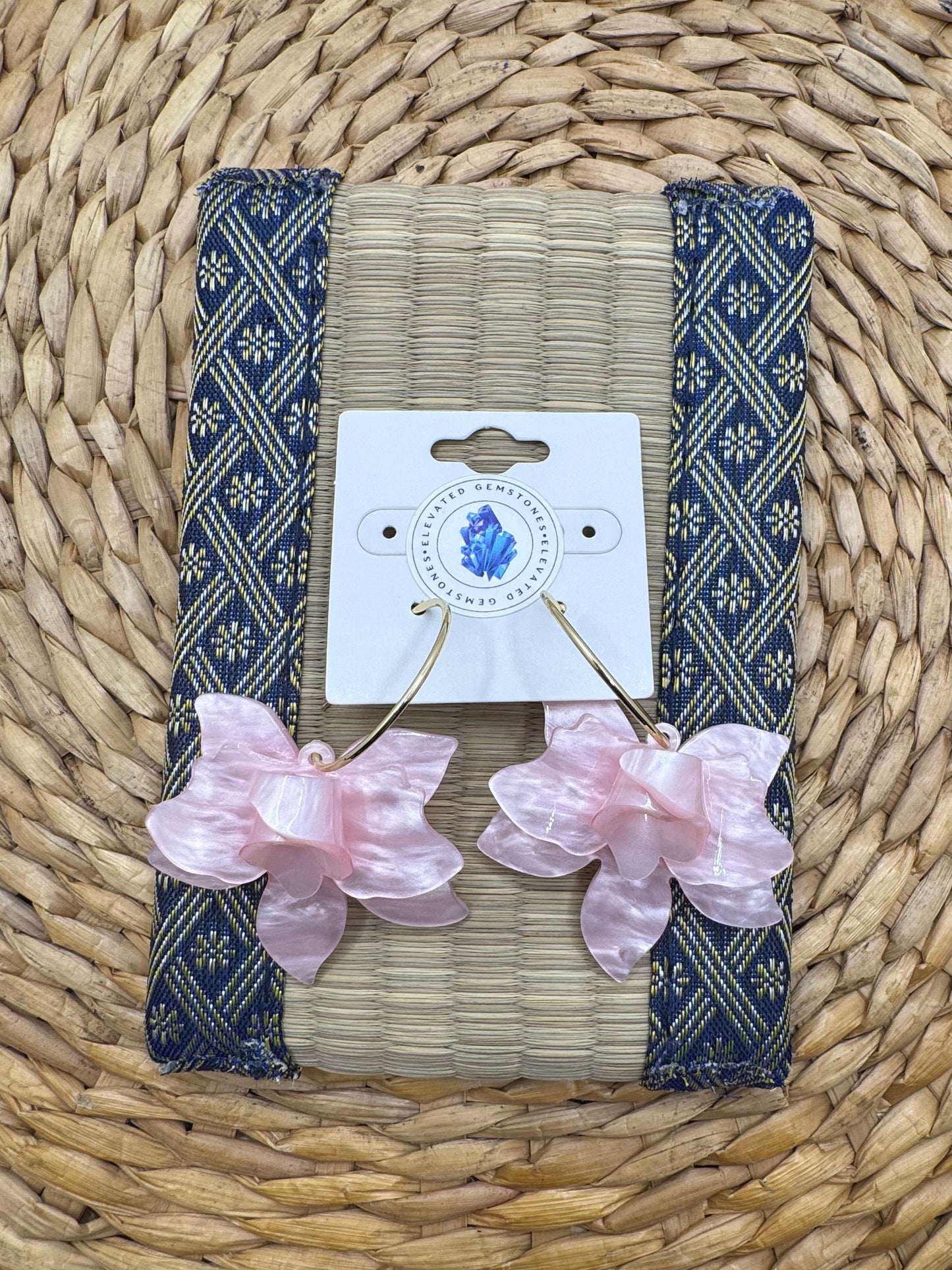 Retro Flower Hoop Earrings