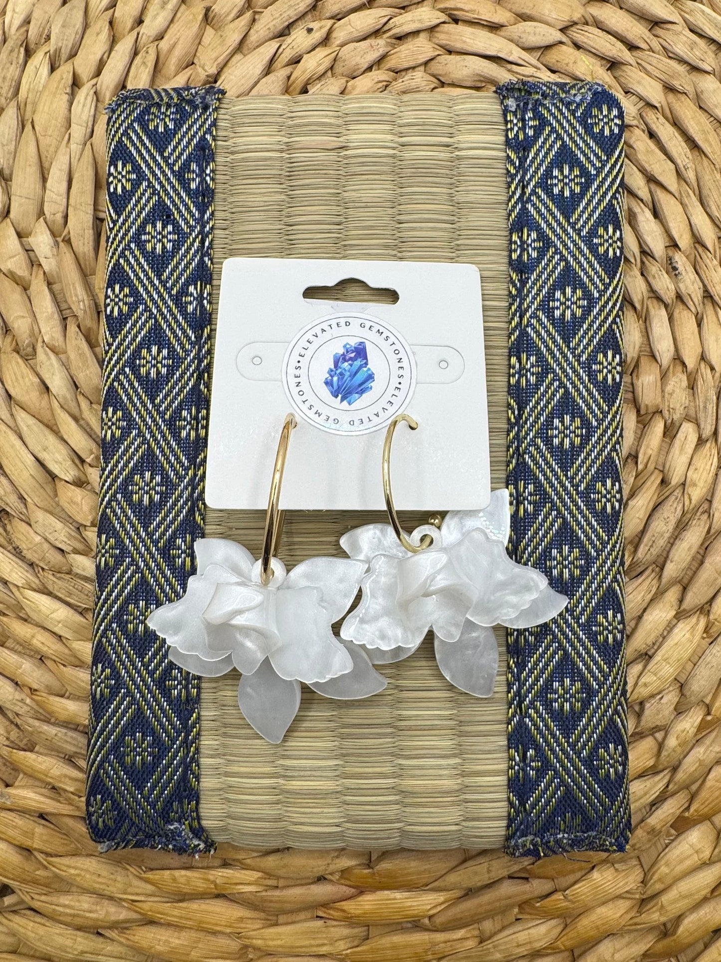 Retro Flower Hoop Earrings