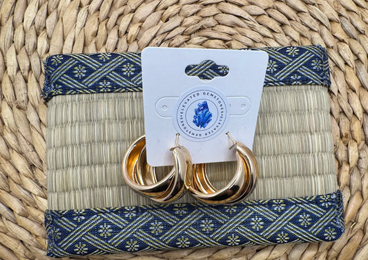 Multi Layer C Shape Earrings