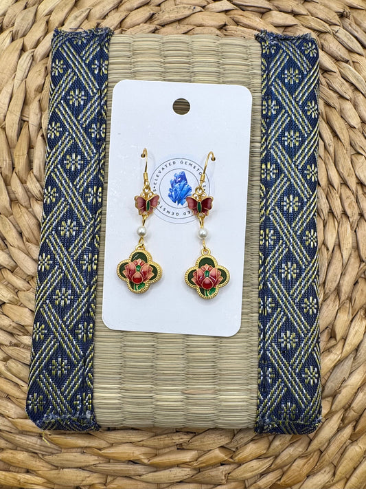 Butterfly Floral Earrings