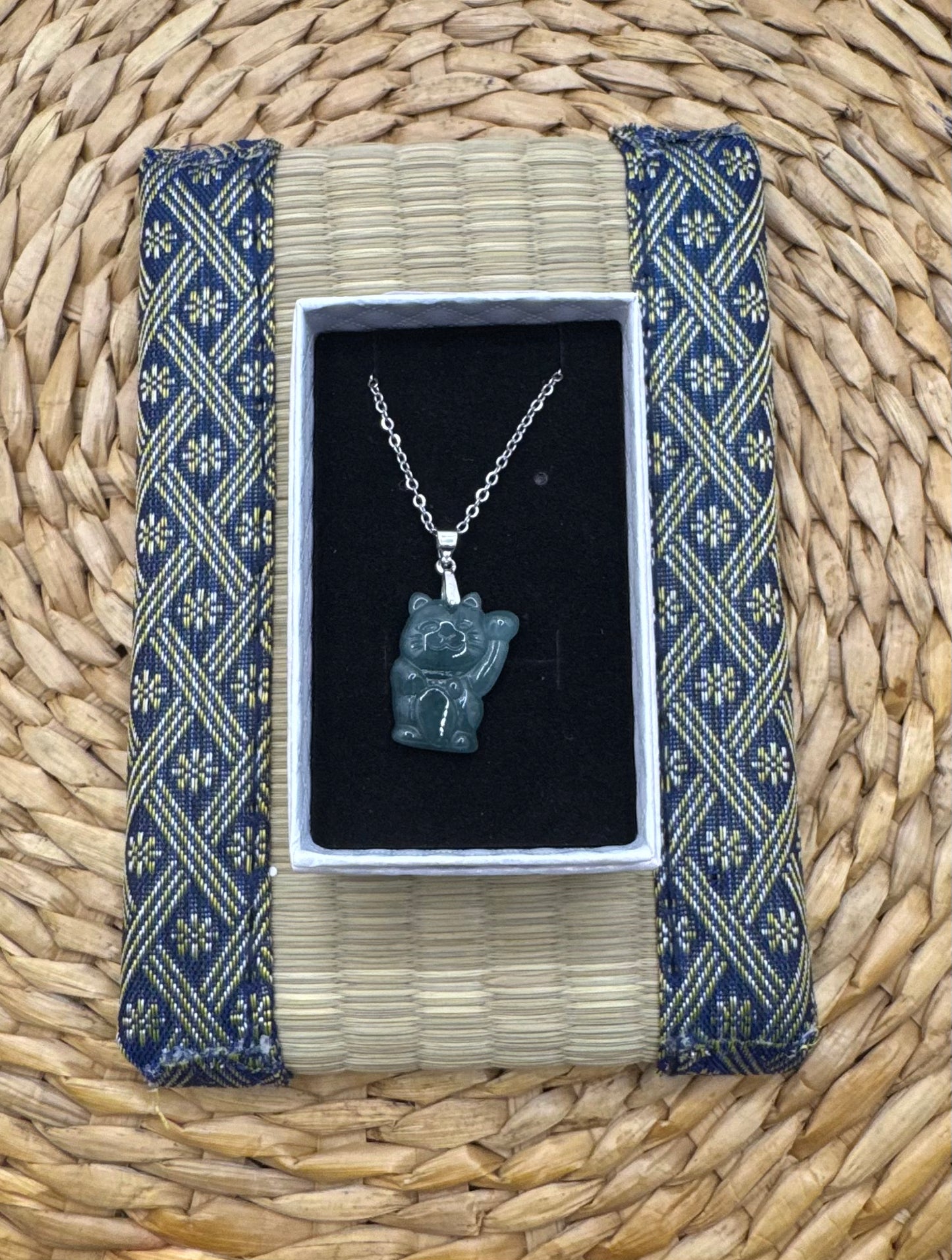 Lucky Cat Jade Necklace