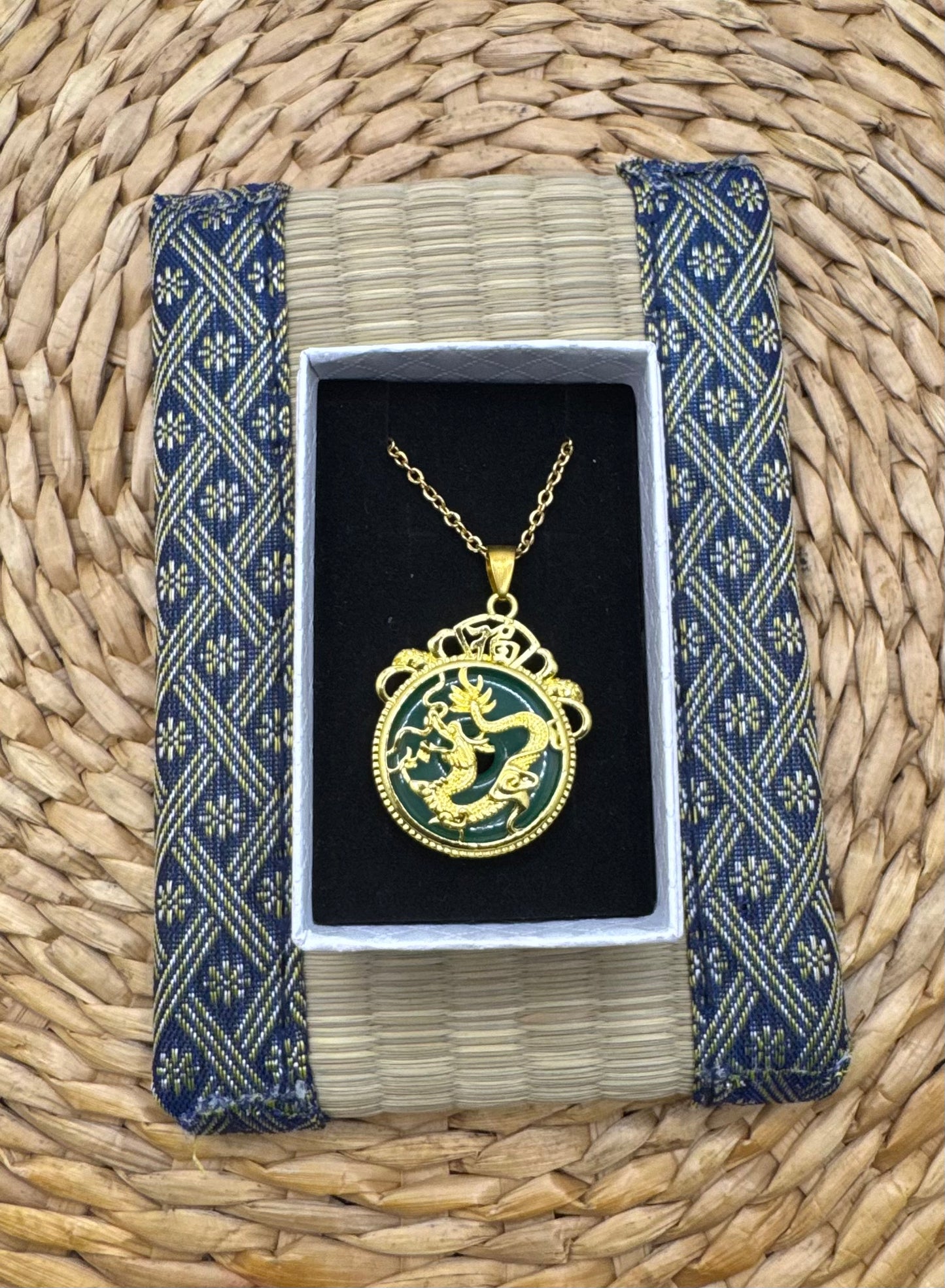 Gold Dragon Pendant Necklace